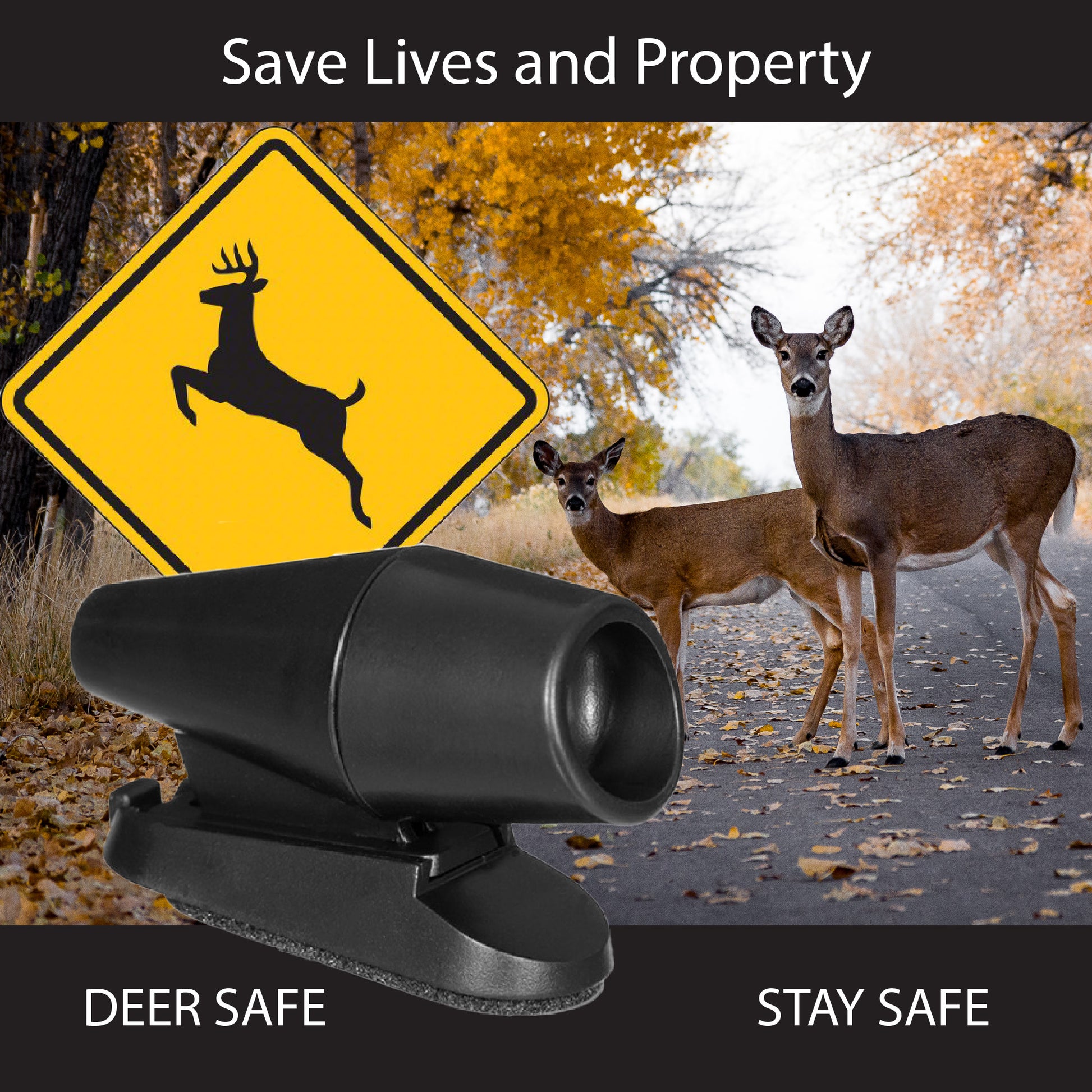 Deer Safe Save A Deer Whistle for Car Truck Motorcycle ATV Sonic Whistles 4 Pack